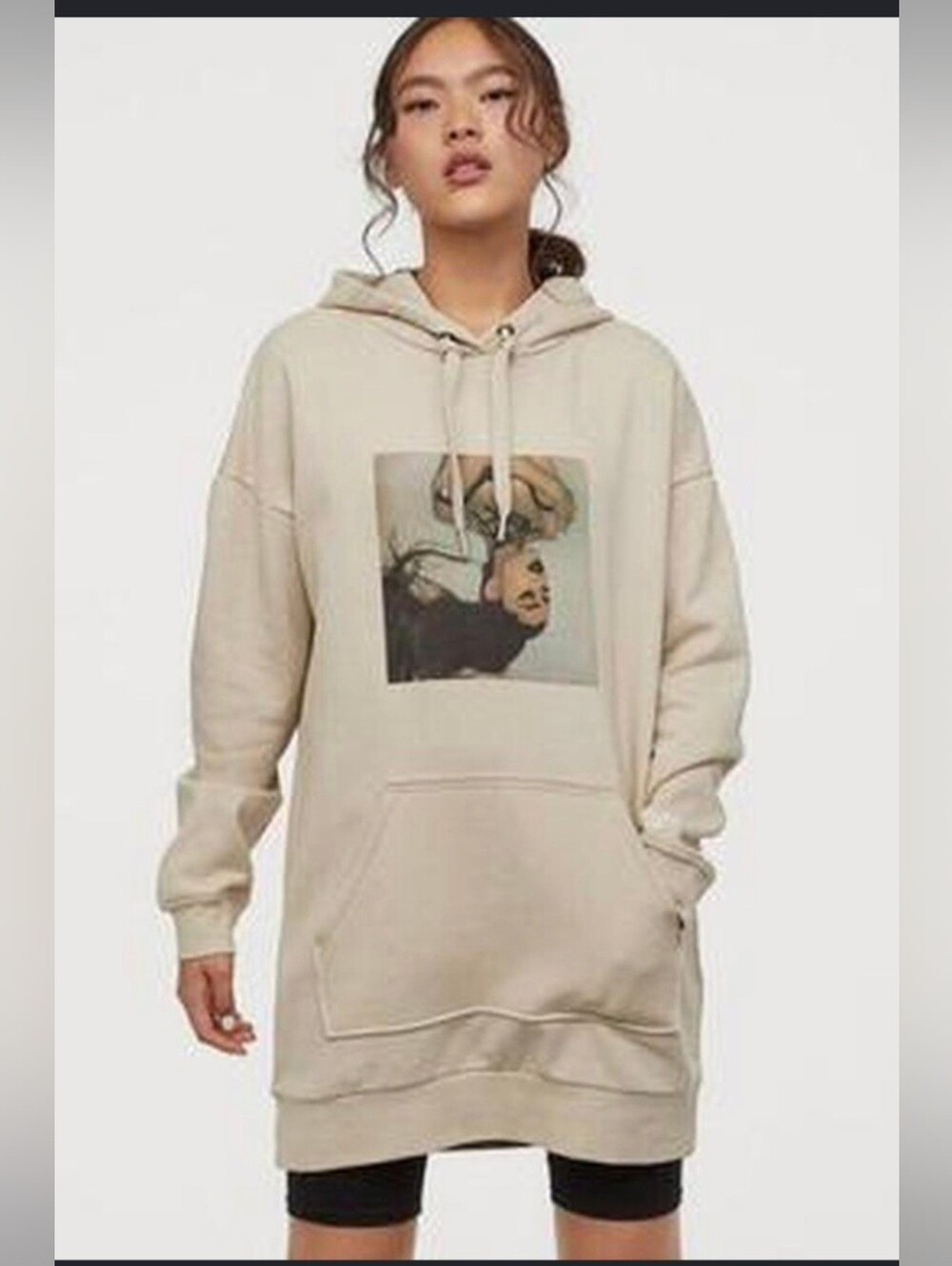Ariana Grande 2019 Grandaritour Inc Beige H&M Sweatshirt Hoodie Size L